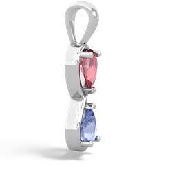 Pink Tourmaline Infinity 14K White Gold pendant P5050