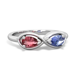 Pink Tourmaline Infinity 14K White Gold ring R5050