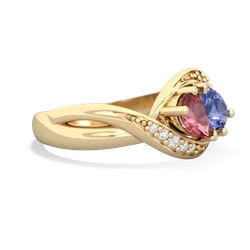 Pink Tourmaline Summer Winds 14K Yellow Gold ring R5342