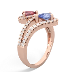 Pink Tourmaline Diamond Dazzler 14K Rose Gold ring R3000