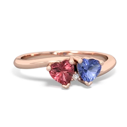 Pink Tourmaline Sweethearts 14K Rose Gold ring R5260