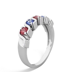 Pink Tourmaline Anniversary Band 14K White Gold ring R2089