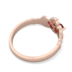 Pink Tourmaline 'Our Heart' Claddagh 14K Rose Gold ring R2388