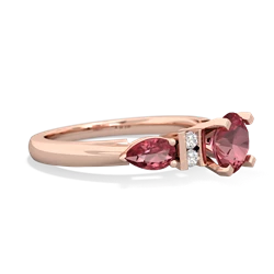 Amethyst 6Mm Round Eternal Embrace Engagement 14K Rose Gold ring R2005