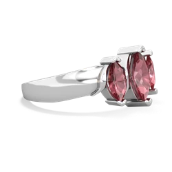 Ruby Three Peeks 14K White Gold ring R2433