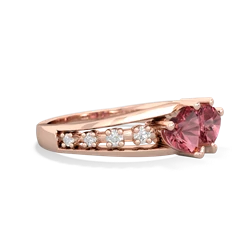 Pink Tourmaline Heart To Heart 14K Rose Gold ring R3342