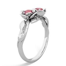 Pink Tourmaline Rose Garden 14K White Gold ring R5510