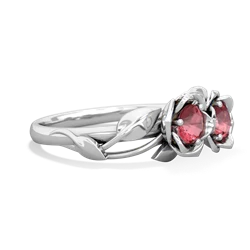 Pink Tourmaline Rose Garden 14K White Gold ring R5510