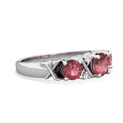 Onyx Hugs And Kisses 14K White Gold ring R5016