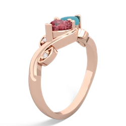 Pink Tourmaline Floral Elegance 14K Rose Gold ring R5790