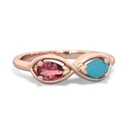 Pink Tourmaline Infinity 14K Rose Gold ring R5050