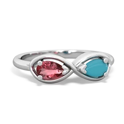 Pink Tourmaline Infinity 14K White Gold ring R5050