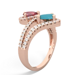 Pink Tourmaline Diamond Dazzler 14K Rose Gold ring R3000