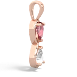 Pink Tourmaline Infinity 14K Rose Gold pendant P5050