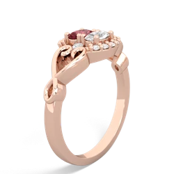 Pink Tourmaline Love Nest 14K Rose Gold ring R5860