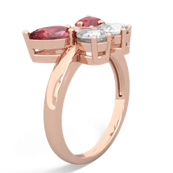 Pink Tourmaline Butterfly 14K Rose Gold ring R2215