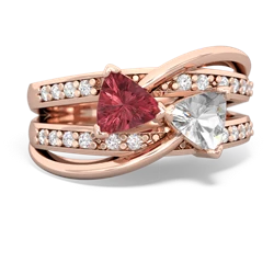 Pink Tourmaline Bowtie 14K Rose Gold ring R2360