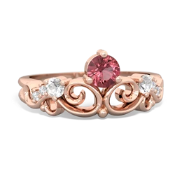 Pink Tourmaline Crown Keepsake 14K Rose Gold ring R5740