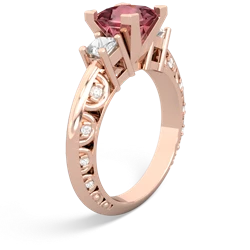 Pink Tourmaline Eternal Embrace Engagement 14K Rose Gold ring C2001