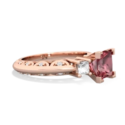 Pink Tourmaline Eternal Embrace Engagement 14K Rose Gold ring C2001