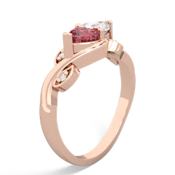 Pink Tourmaline Floral Elegance 14K Rose Gold ring R5790