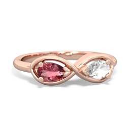 Pink Tourmaline Infinity 14K Rose Gold ring R5050