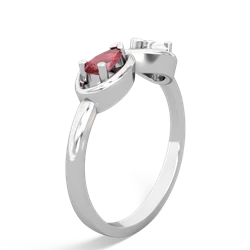 Pink Tourmaline Infinity 14K White Gold ring R5050