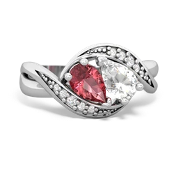 Pink Tourmaline Summer Winds 14K White Gold ring R5342