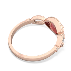 Pink Tourmaline Milgrain Marquise 14K Rose Gold ring R5700