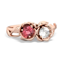 Pink Tourmaline Rose Garden 14K Rose Gold ring R5510