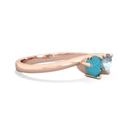 Turquoise Sweethearts 14K Rose Gold ring R5260