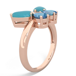 Turquoise Butterfly 14K Rose Gold ring R2215