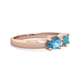 Turquoise Pear Bowtie 14K Rose Gold ring R0865