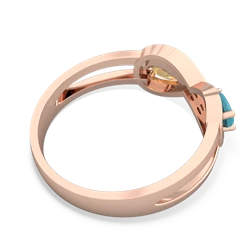 Turquoise Diamond Infinity 14K Rose Gold ring R5390