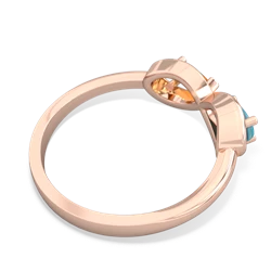 Turquoise Infinity 14K Rose Gold ring R5050