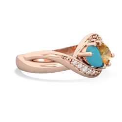 Turquoise Summer Winds 14K Rose Gold ring R5342