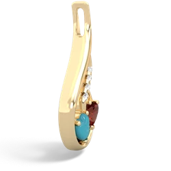 Turquoise Keepsake Curves 14K Yellow Gold pendant P5450