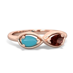 Turquoise Infinity 14K Rose Gold ring R5050