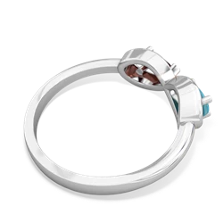 Turquoise Infinity 14K White Gold ring R5050