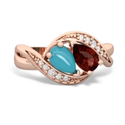 Turquoise Summer Winds 14K Rose Gold ring R5342