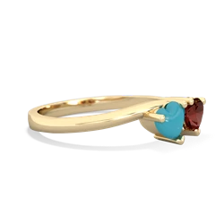 Turquoise Sweethearts 14K Yellow Gold ring R5260