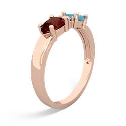 Turquoise Pear Bowtie 14K Rose Gold ring R0865