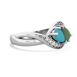 Turquoise Summer Winds 14K White Gold ring R5342