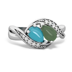 Turquoise Summer Winds 14K White Gold ring R5342