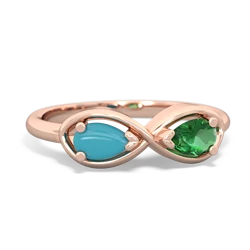 Turquoise Infinity 14K Rose Gold ring R5050