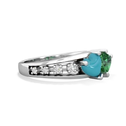 Turquoise Heart To Heart 14K White Gold ring R3342