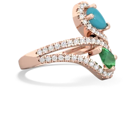 Turquoise Diamond Dazzler 14K Rose Gold ring R3000