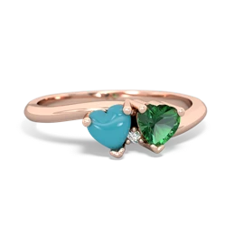 Turquoise Sweethearts 14K Rose Gold ring R5260