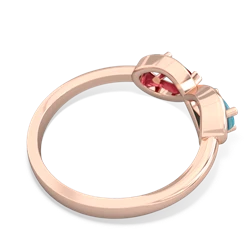Turquoise Infinity 14K Rose Gold ring R5050