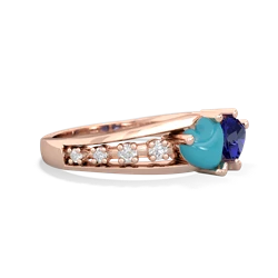 Turquoise Heart To Heart 14K Rose Gold ring R3342